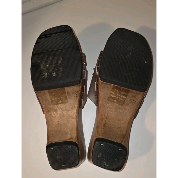 Vintage Candies 90s Y2K Wood Chunky Clogs‎ Sliders Sandals Floral Size 8M - Picture 6 of 7